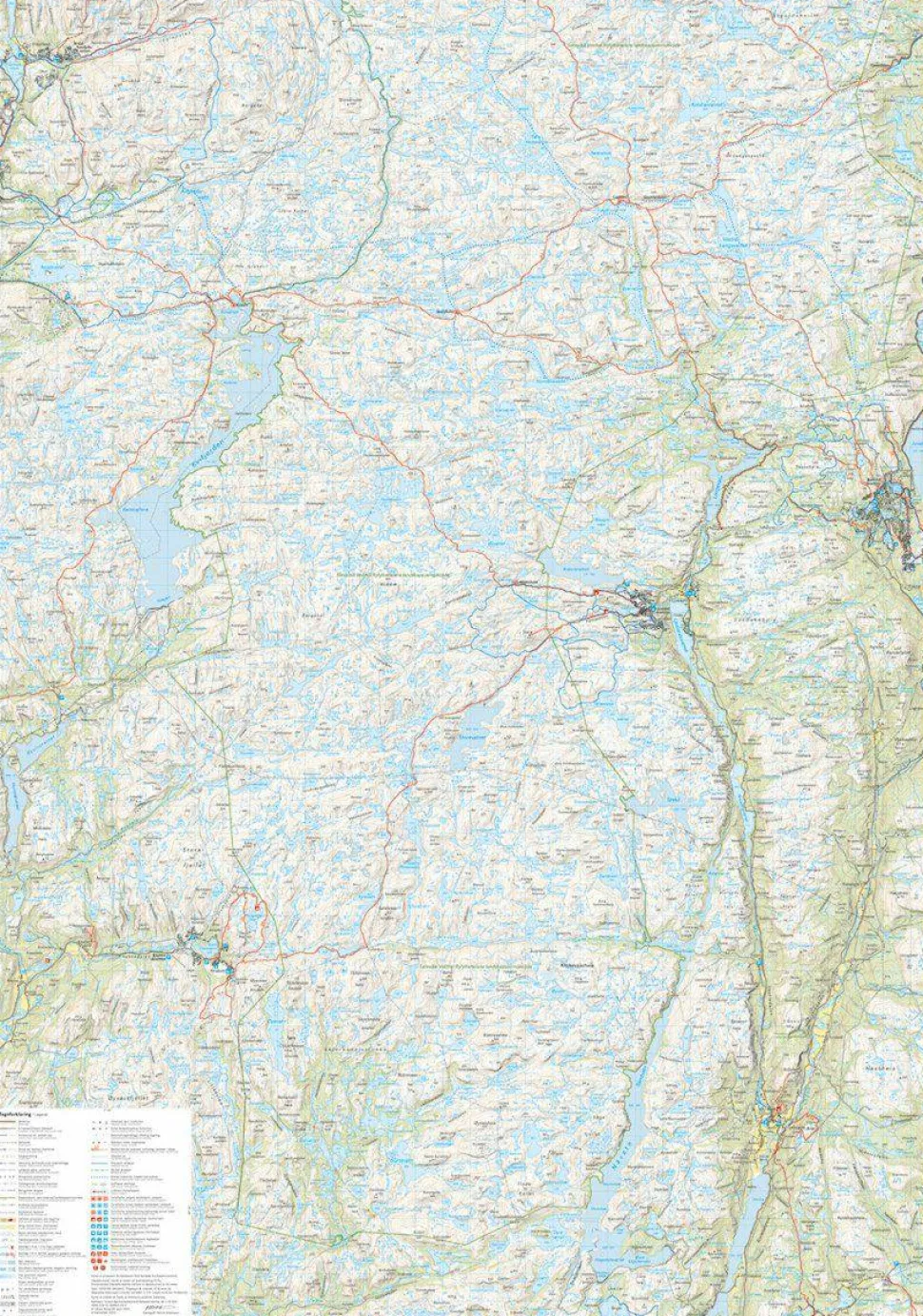 Calazo förlag Bjerkreimsheiene & Setesdal Vesthei Sør 1:50 000 Hiking map