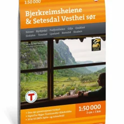 Calazo förlag Bjerkreimsheiene & Setesdal Vesthei Sør 1:50 000 Hiking map