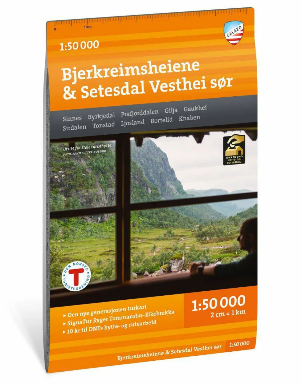 Calazo förlag Bjerkreimsheiene & Setesdal Vesthei Sør 1:50 000 Hiking map