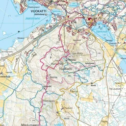 Calazo förlag Kainuu: Vuokatti, Hiidenportti & Tiilikkajärvi 1:25 000 Topographic map