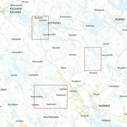 Calazo förlag Kainuu: Vuokatti, Hiidenportti & Tiilikkajärvi 1:25 000 Topographic map