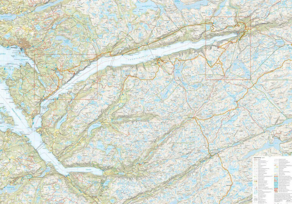 Calazo förlag Lysefjorden, Preikestolen & Kjerag 1:50 000 Hiking map
