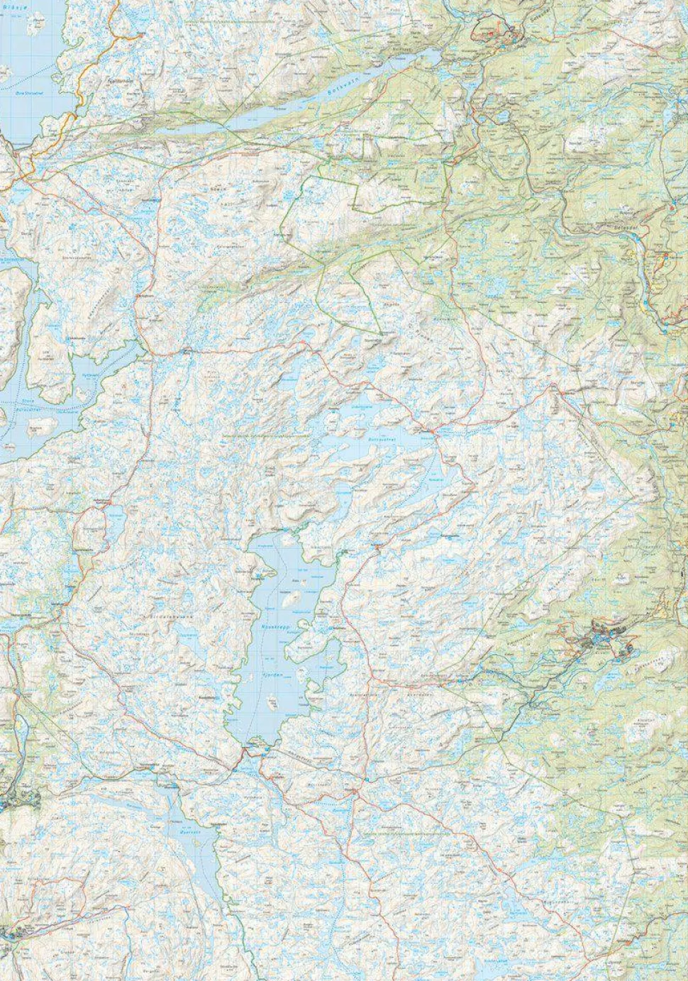 Calazo förlag Lyseheiane, Sirdalsheiane & Setesdal Vesthei Nord 1:50 000 Hiking map