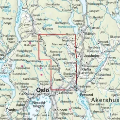 Calazo förlag Oslo: Romeriksåsene 1:20 000 Trail map
