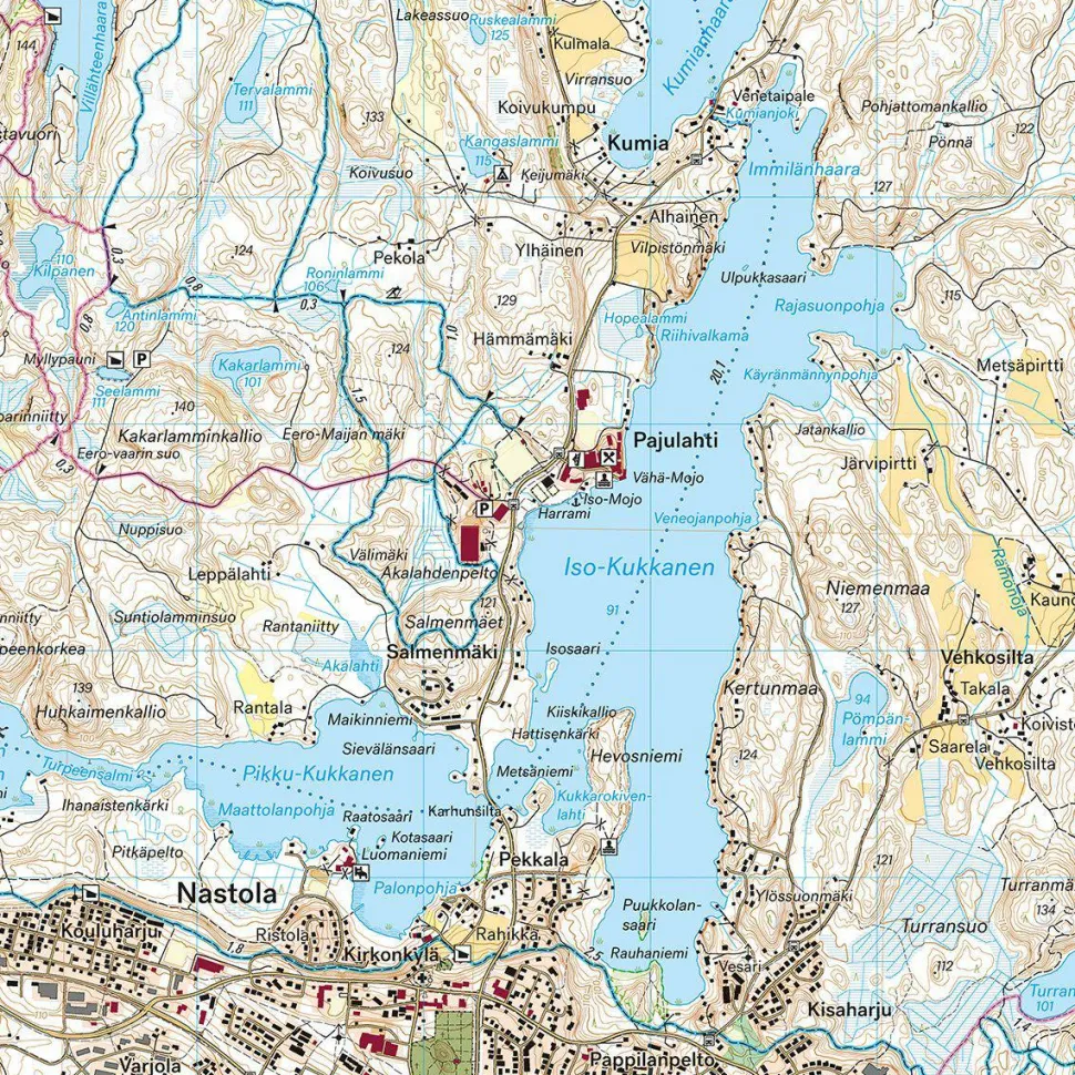 Calazo förlag Salpausselkä: Lahti & Hollola 1:25 000 Topographic map