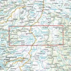 Calazo förlag Suldalsheiane Bykleheiane & Hovden 1:50 000 Hiking map