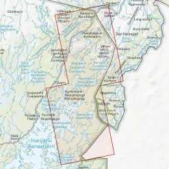 Calazo förlag Vätsäri & Kessi 1:50 000 Hiking map