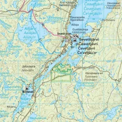 Calazo förlag Vätsäri & Kessi 1:50 000 Hiking map