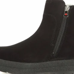 Canada Snow Women's Mount Baker Suede Boots Reflective Zip Black