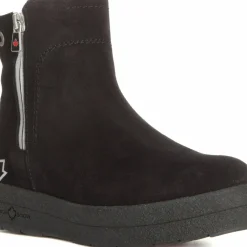 Canada Snow Women's Mount Baker Suede Boots Reflective Zip Black