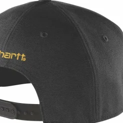 Carhartt Men's Firm Duck Flat Brim Cap Black