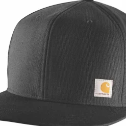 Carhartt Men's Firm Duck Flat Brim Cap Black