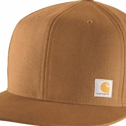 Carhartt Men's Firm Duck Flat Brim Cap Carhartt® Brown