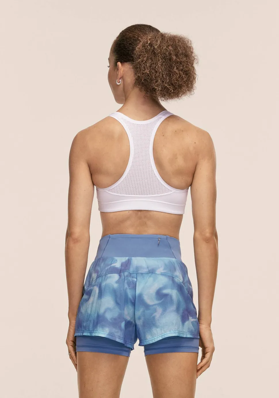Casall Women's Breeze Printed Running Shorts Breeze Blue Shadow