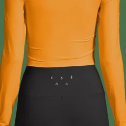 Casall Women's Crop Long Sleeve Sunset Yellow