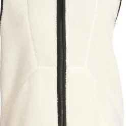 Casall Women's High Collar Pile Vest Off White