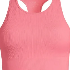 Casall Women's Multi Rib Seamless Padded Sports Top Soft Berry