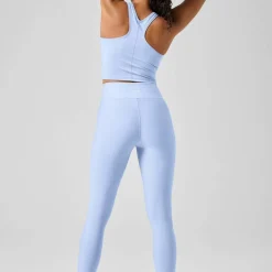 Casall Women's Overlap High Waist Tights Breeze Blue