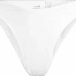 Casall Women's Waffle High Leg Bikini Bottom White