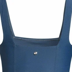 Casall Women's Waffle Square Neck Bikini Top Deep Ocean