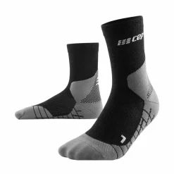 CEP Women's Hiking Light Merino Mid Cut Compression Socks Black