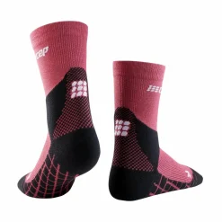 CEP Women's Hiking Light Merino Mid Cut Compression Socks Berry