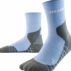 CEP Women's Hiking Light Merino Mid Cut Compression Socks Light Blue