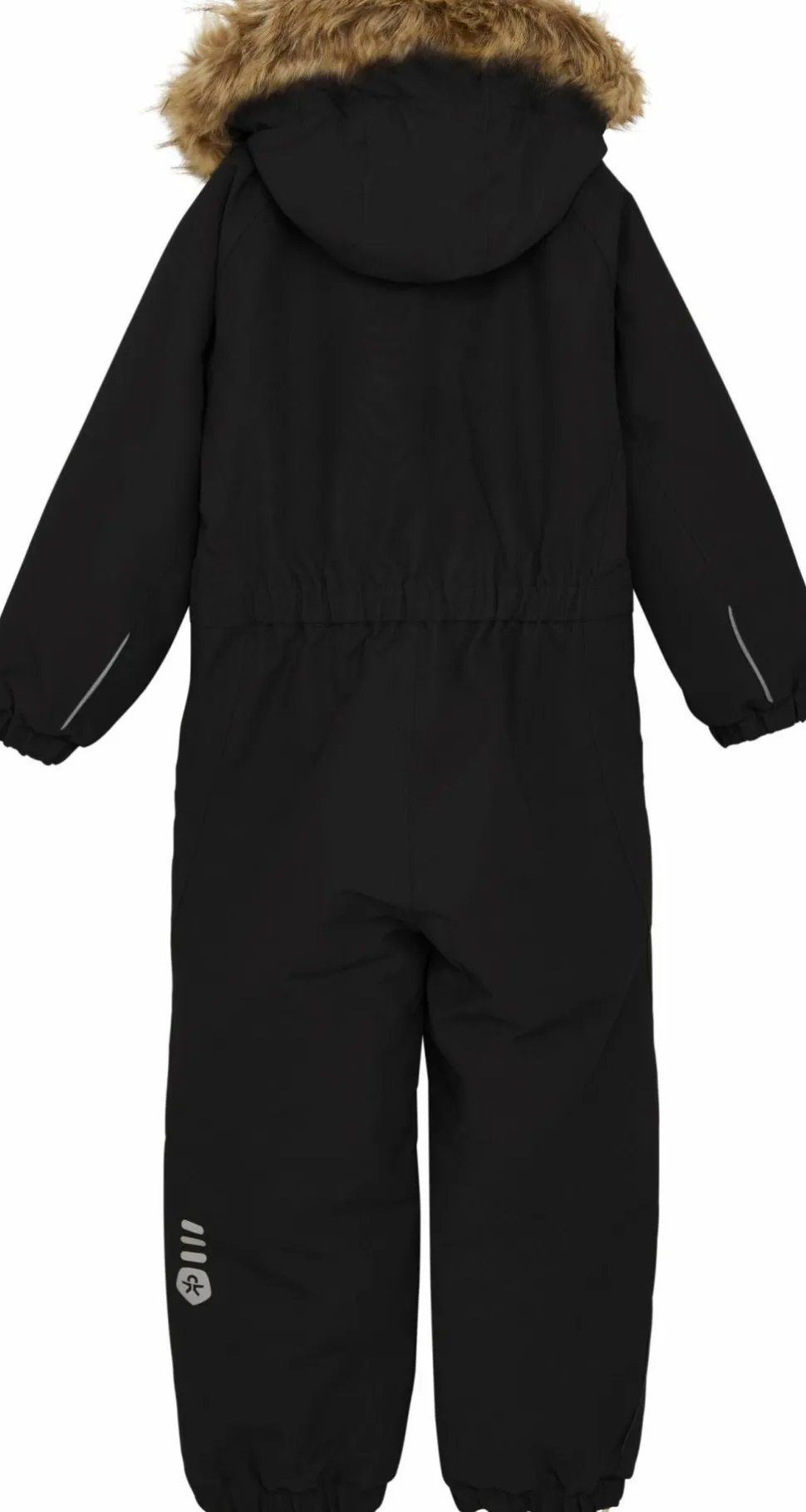 Color Kids Kids' Coverall With Fake Fur Black