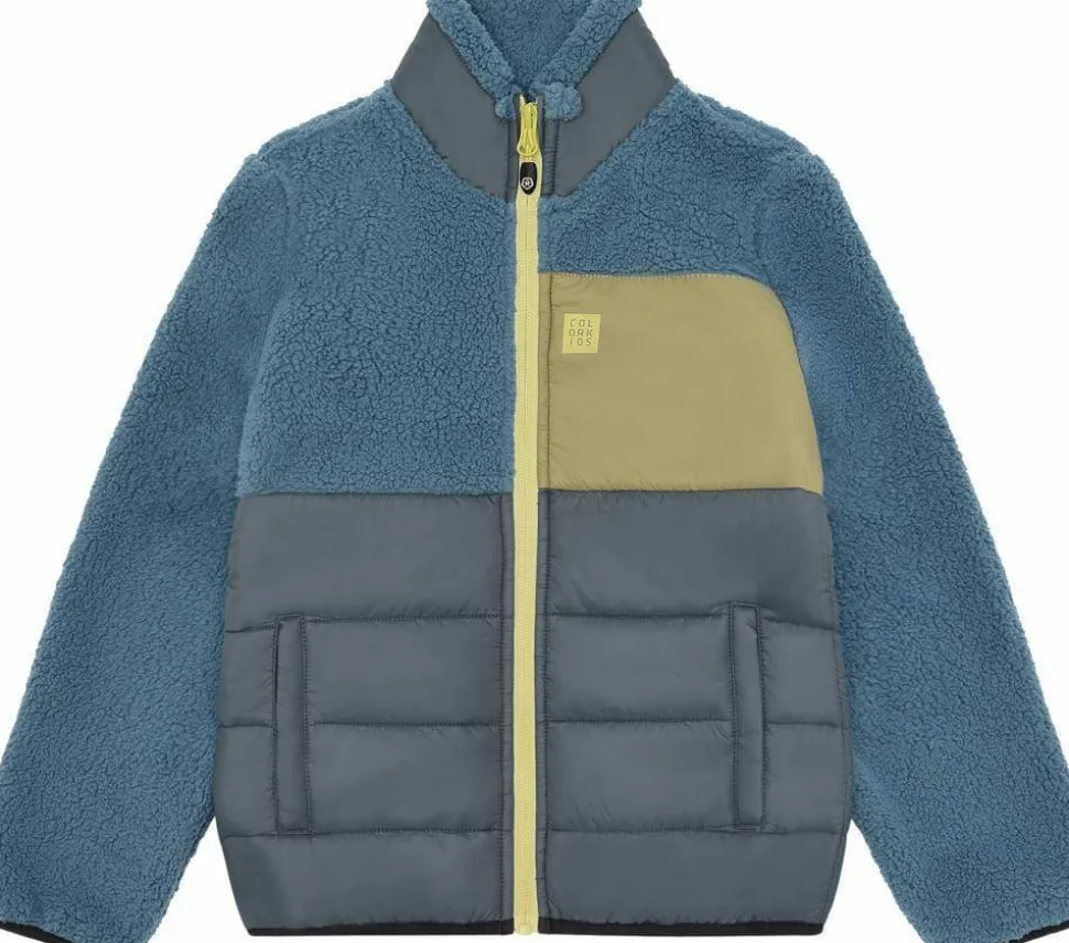 Color Kids Kids' Fleece Jacket With Quilt Coronet Blue