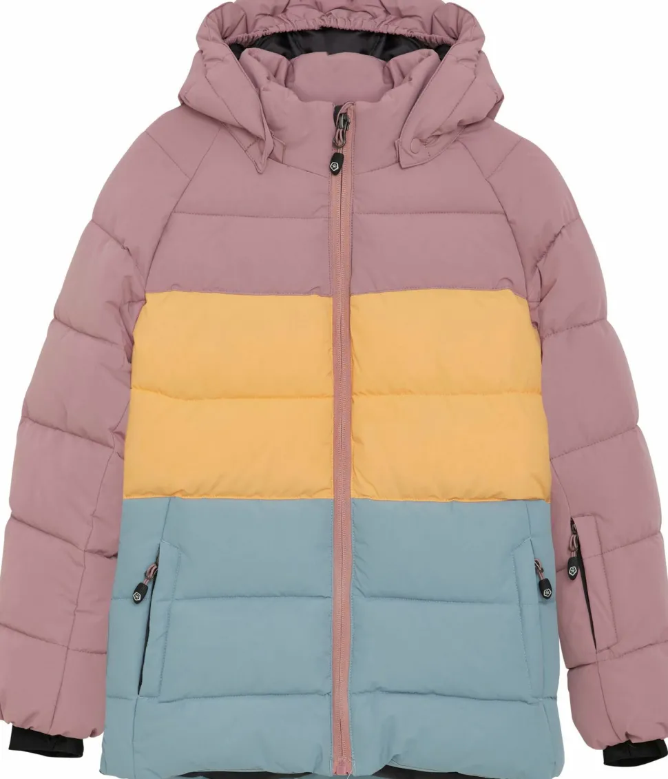 Color Kids Kids' Ski Jacket Quilt & Colorblock Woodrose