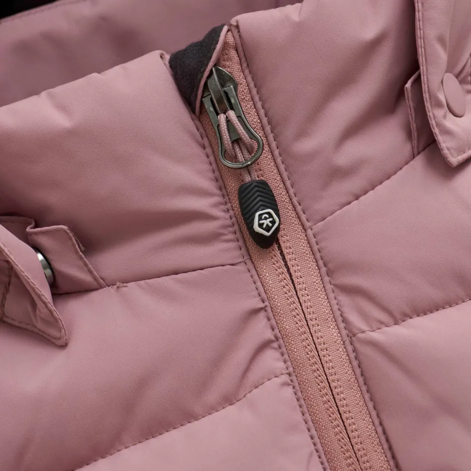 Color Kids Kids' Ski Jacket Quilt & Colorblock Woodrose