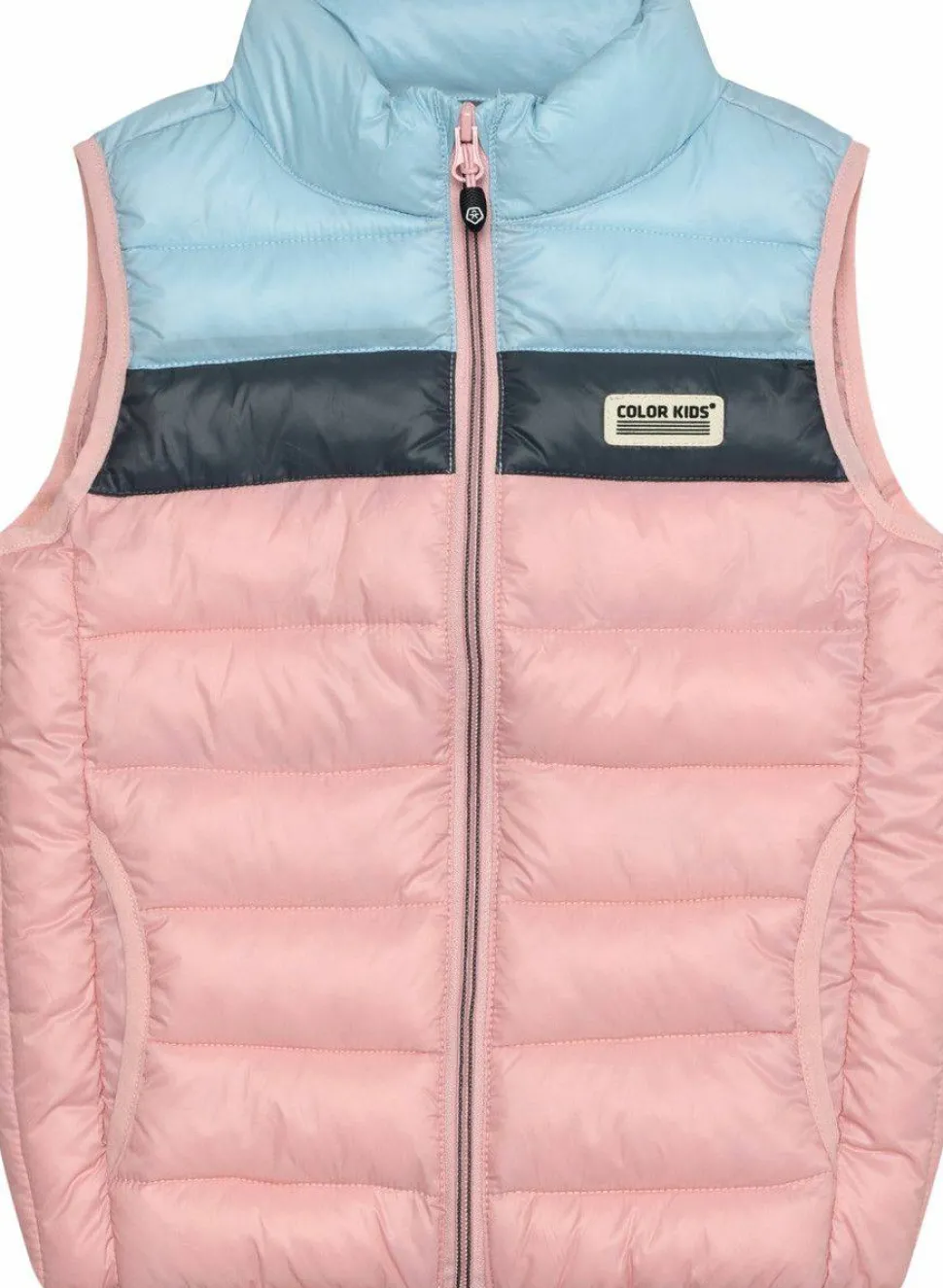 Color Kids Kids' Waistcoat Quilted Colorblock Bridal Rose