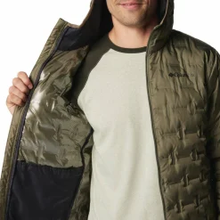 Columbia Men's Delta Ridge II Down Hooded Jacket Stone Green
