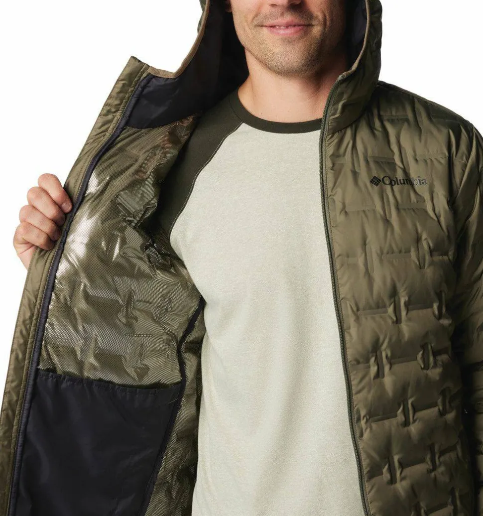 Columbia Men's Delta Ridge II Down Hooded Jacket Stone Green