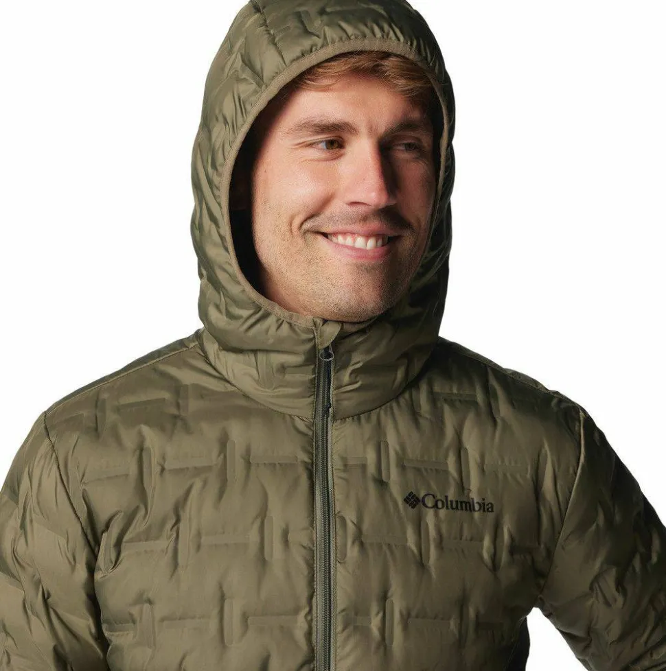 Columbia Men's Delta Ridge II Down Hooded Jacket Stone Green