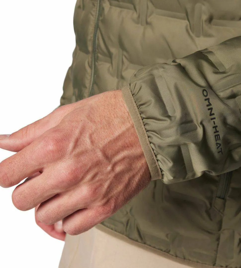 Columbia Men's Delta Ridge II Down Hooded Jacket Stone Green