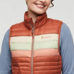 Cotopaxi Women's Fuego Down Vest Faded Brick Stripes