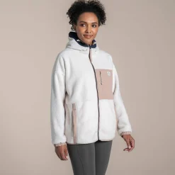 Craghoppers Women's Longlands Reversible Hooded Jacket Ecru / Warm Beige