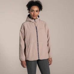 Craghoppers Women's Longlands Reversible Hooded Jacket Ecru / Warm Beige