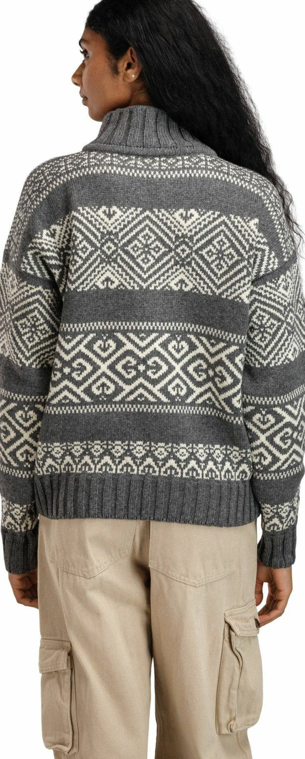 Dale of Norway Women's Rasletind Sweater Dark Charcoal/Offwhite