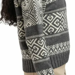 Dale of Norway Women's Rasletind Sweater Dark Charcoal/Offwhite