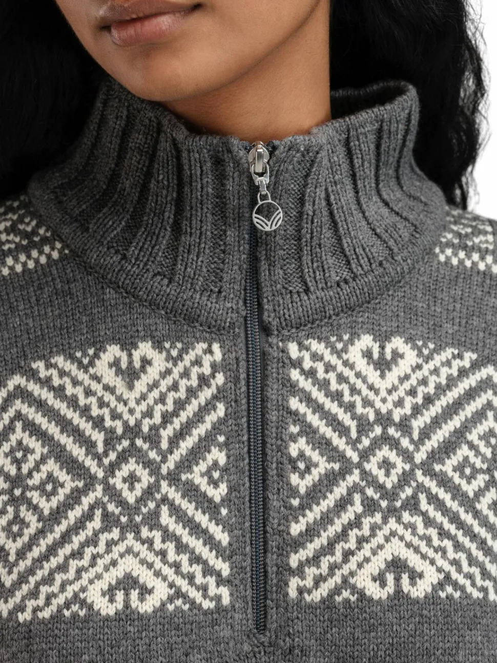 Dale of Norway Women's Rasletind Sweater Dark Charcoal/Offwhite