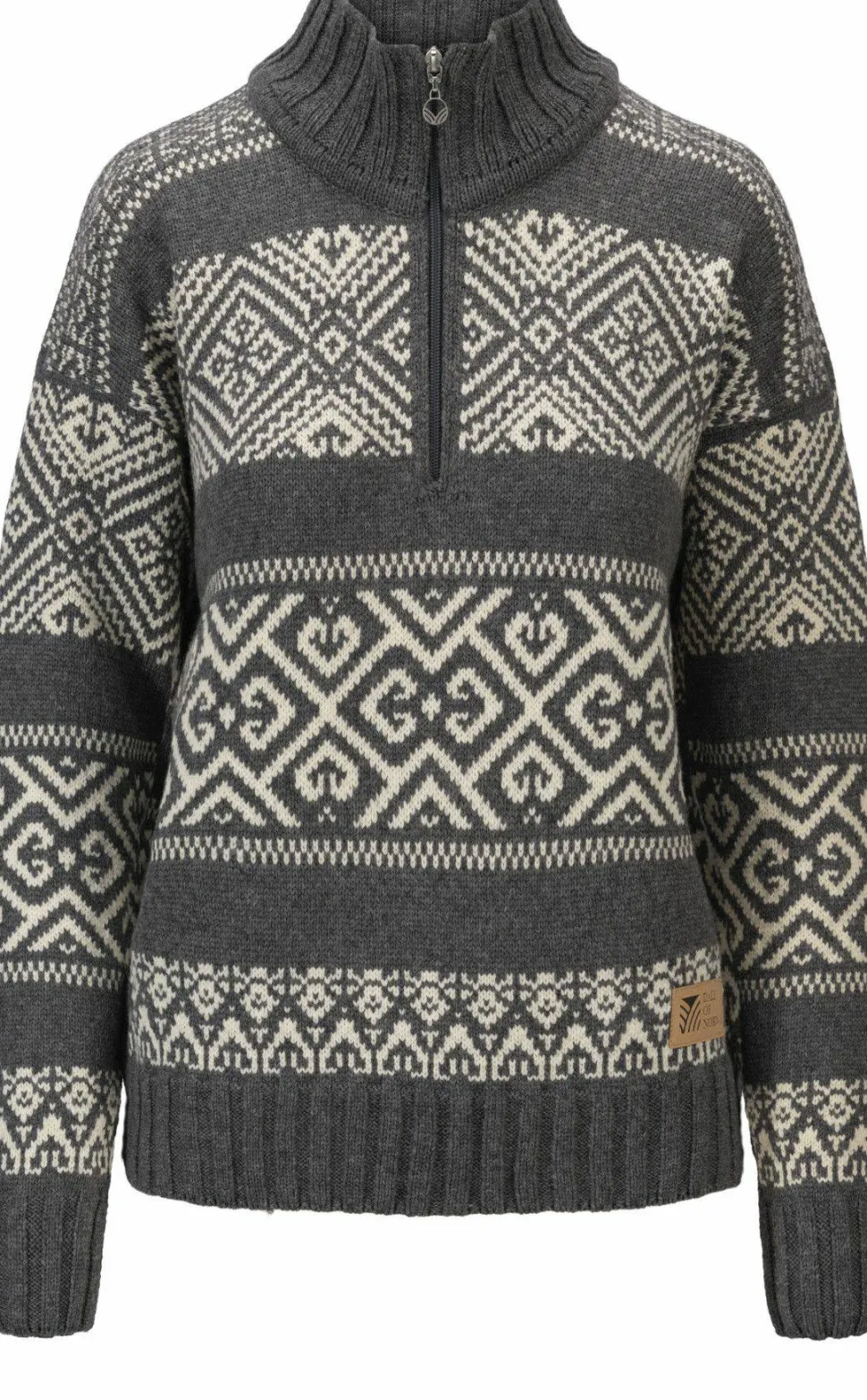 Dale of Norway Women's Rasletind Sweater Dark Charcoal/Offwhite
