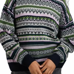Dale of Norway Women's Utsira Sweater Marine/Pine Green/Light Charcoal