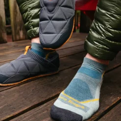 Darn Tough Men's Light Hiker No Show Lightweight with Cushion Seafoam