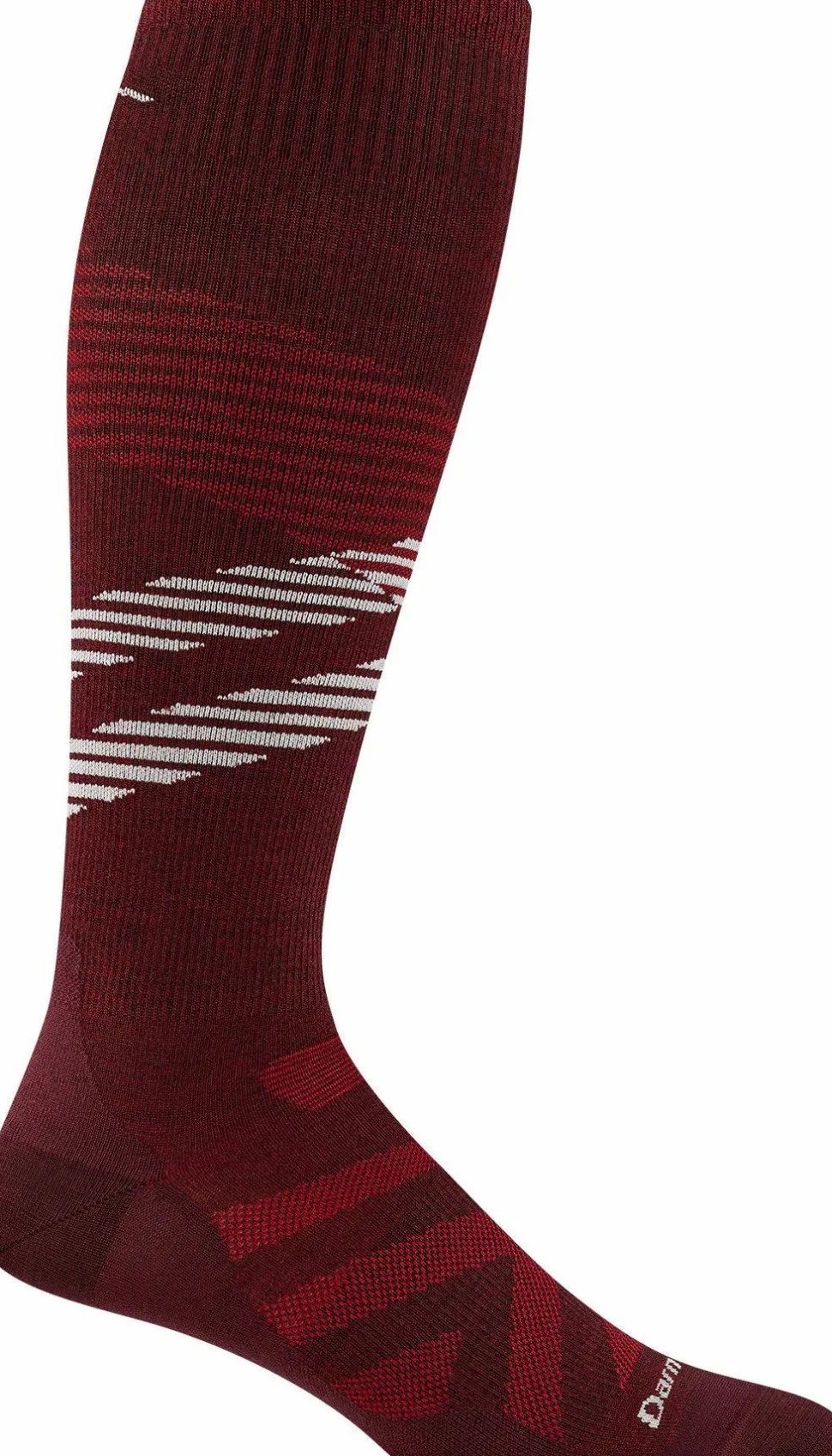 Darn Tough Men's Pennant RFL Over-the-Calf Ultra-Lightweight Burgundy