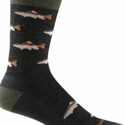 Darn Tough Men's Spey Fly Crew Lightweight Lifestyle Sock Charcoal