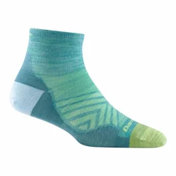 Darn Tough Women's Run Quarter No Cushion Ultra-Lightweight Sock Aqua