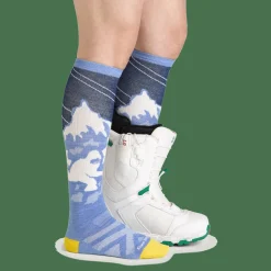Darn Tough Women's Yeti Over-the-Calf Lightweight Ski & Snowboard Sock No Cushion Midnight