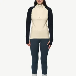 Devold Women's Expedition Merino Silk Zip Ink/offwhite
